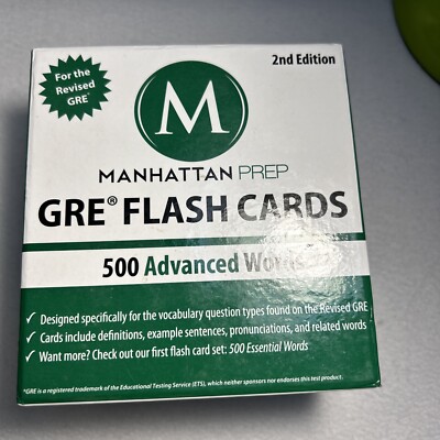 GRE flashcards by Manhattan prep second edition