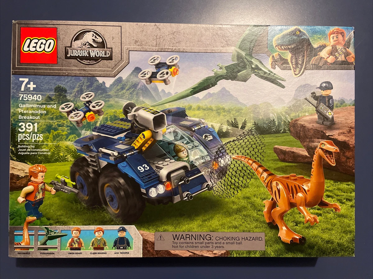 LEGO Jurassic World Gallimimus and Pteranodon Breakout 75940 Building Set  (391 Pieces)