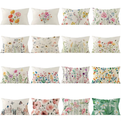 Lumbar Cushion Cover 30x50cm Sofa Chair Decor Rectangular Cushion Cover Home