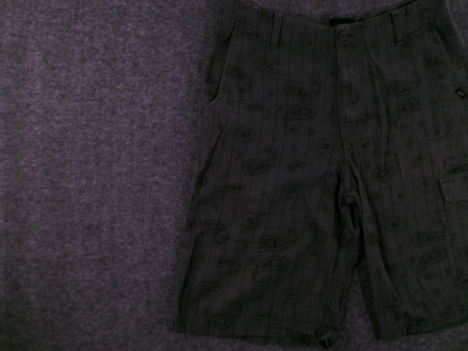 Pantalones Cortos Vans Hombres 32 Gris Cachemira Cuadros Patín de Gallo Carga Sueltos Patinador Punk Grunge Foto 3 de 4