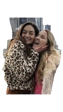 NEW Victoria s Secret PINK Cropped Faux Fur Leopard Jacket Sz. M Know One Cares