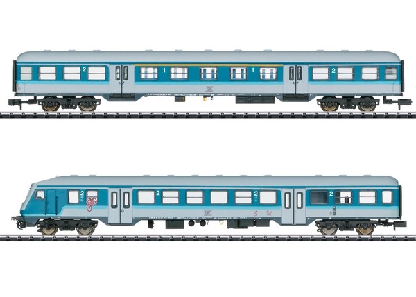 Spur N Minitrix 18262 Personenwagen Wagen-Set „Blaulinge“ Neu Ovp-image