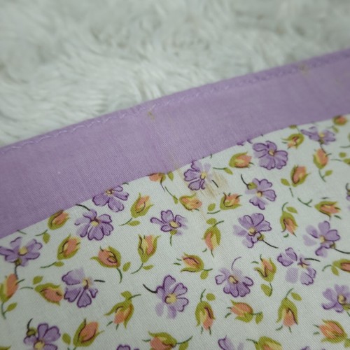 N81 LIBERTY Purple Flower Cotton Scarf Scarves Pocket Square 19" X 18.5" - Picture 9 of 9
