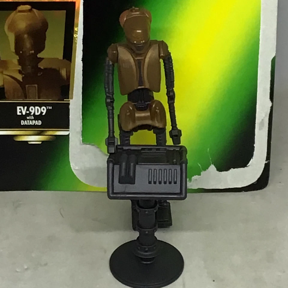 Vint 1997 Star Wars Power Of The Force EV-9D9 W/ Original Datapad + Cardback - Image 3 of 4