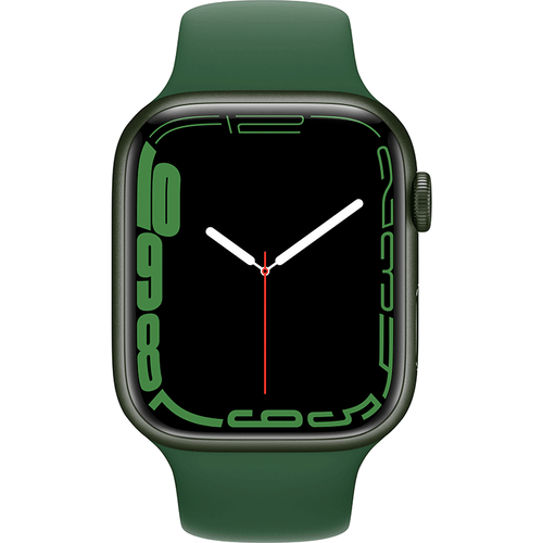Apple Watch Series 7 GPS 45mm MKN73LL/A Green Aluminum Case w/ Clover Sport Band - Picture 2 of 3