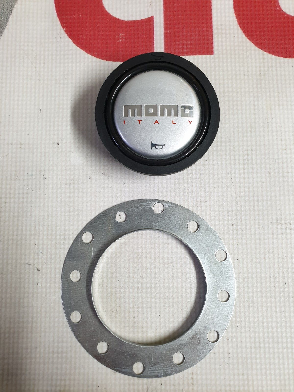 Original MOMO Hupenknopf silber Mit Schleifring Horn push button OEM ...