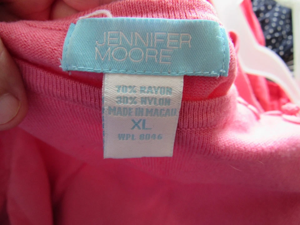 Top Jennifer Moore Talla XL Rosa Pull Over Manga Larga Foto 2 de 4