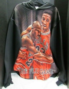 Michael Jordan ; Scottie Pippen The Flu Game Hoodie Size Large | eBay