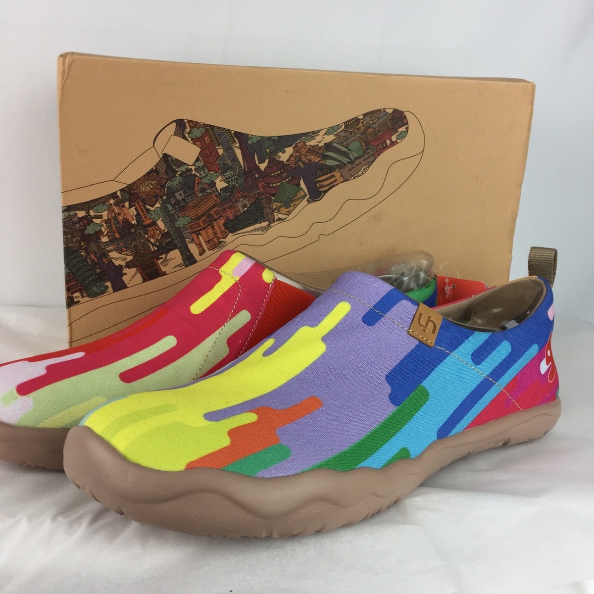 UIN MEN’s 45 CANVAS CASUAL SLIP ON TRAVEL SHOES SIZE 11 CHROME OF PASSION  NIB