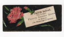 1880-90s - St. Joachim Bazaar Fancy Goods Store Boston MA Card - XL2B