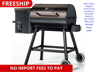 456 SQ.IN Wood Pellet Grill Smoker with Auto Temperature Control for Outdoor RV 