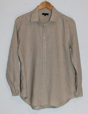 Quince Beige long sleeve button up womens - one stain on sleeve - see pic Linen