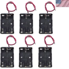 Essential 6PC Holder Box for 3 x 1.5V AAA Batteries - Spring Clip Feature