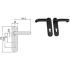 Pair of handles with plate for Cisa 07070 fire door locks