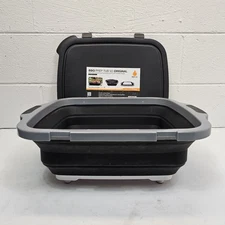 Prep Tub with Cutting Board and Locking Lids for Meal Prep and Storage Black