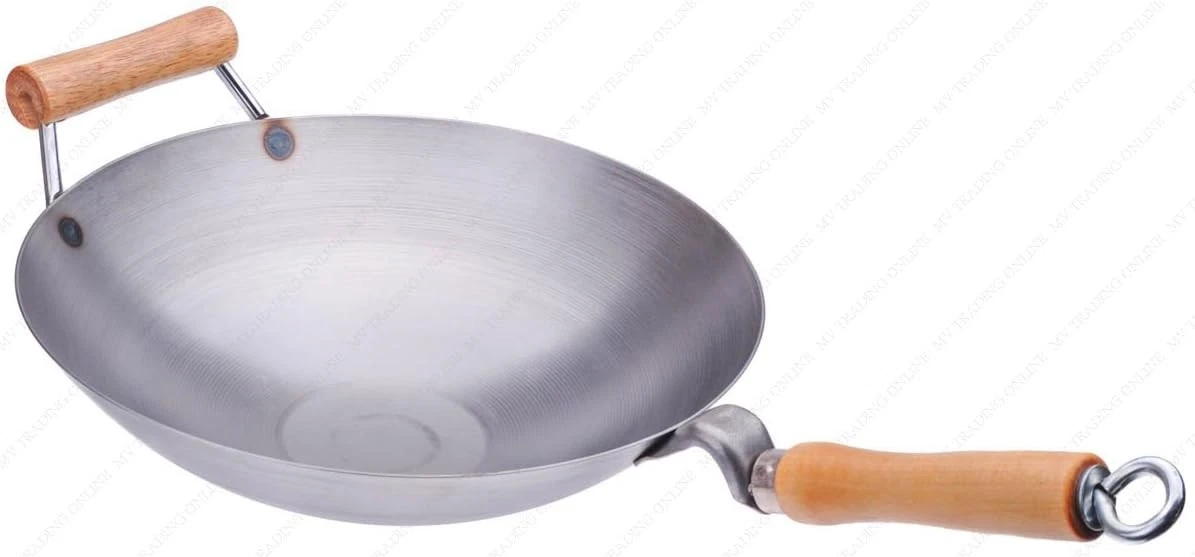 Carbon Steel Wok with Helper Handle (Round Bottom), 14 Gauge Thickness, USA Made
Opens in a new wind