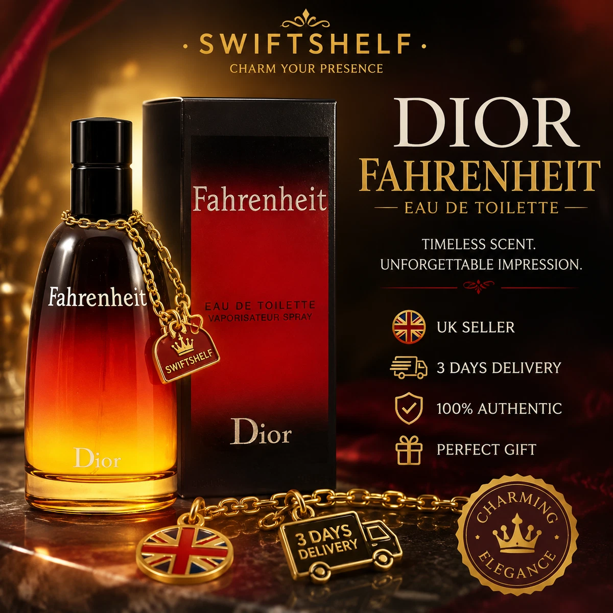 Fahrenheit Eau de Toilette Fragrances & Aftershaves for Men for