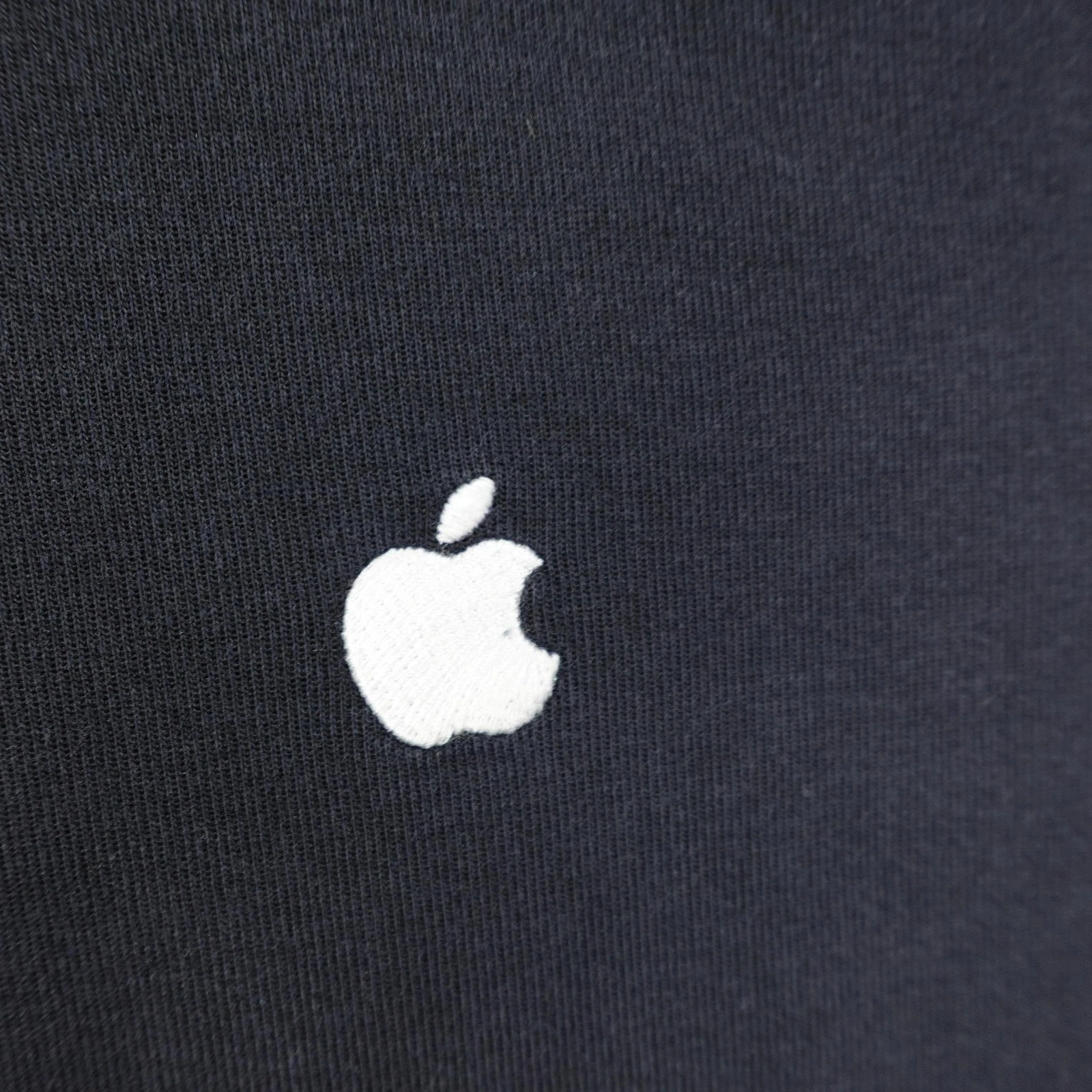 Apple Jacket Mens Small Black Full Zip Sweatshirt Logo Tech Employee Bomber Coat - product detail image 3