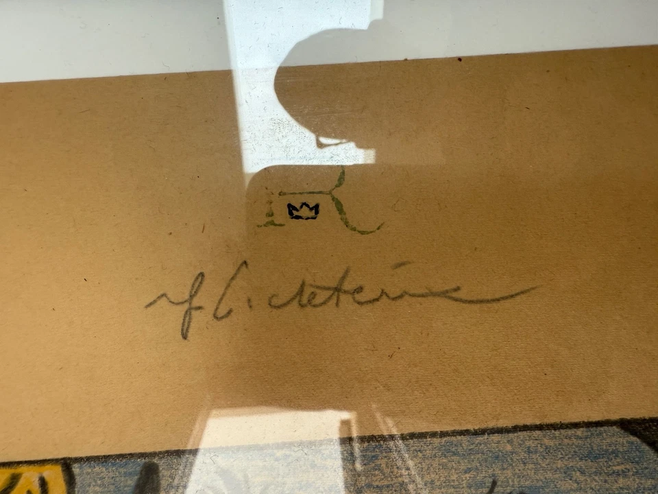 Hand Signed Roy Lichtenstein "Sound of Music" Original Drawing Fisher Collection - Image 3 of 4