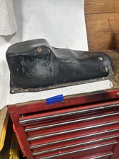 Small Block Chevy 5 Quart Oil Pan Used. LH Oil Drain W/plug Nice Staight Part