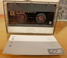 Sony UX-90 Vintage Chrome Audio Cassette Tapes 1980 Japan - With Stickers