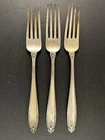 3 International Sterling Prelude Dinner Forks 7 3/4” Monogram S 150g Silver