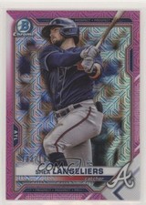 2021 Bowman Chrome Prospects Mega Box Pink Mojo Refractor Shea Langeliers po7
