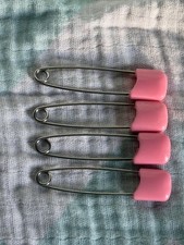 1980s Safety Pins - Little Pink 4 Diaper Decor