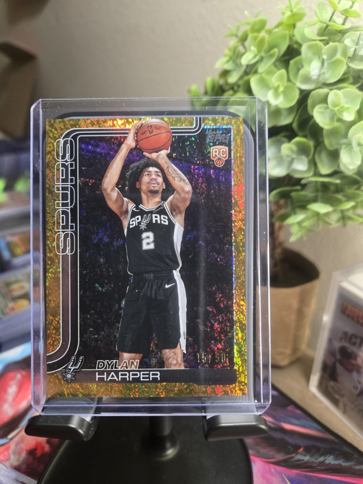 2025-26 Topps - Dylan Harper #202 Gold glitter Holofoil /50 (RC)