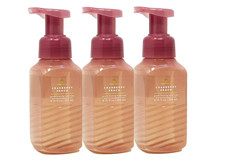 3 BATH  BODY WORKS CRANBERRY PEACH GENTLE FOAMING HAND SOAP 8.75 FL OZ/259mLNEW