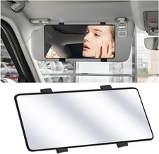 Car Sun Visor Vanity Mirror, Vehicle Sun-Shading Cosmetic Makeup Mirror with Str