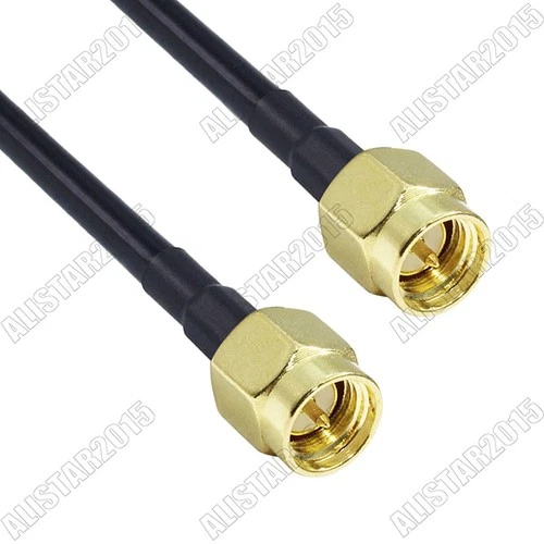 SMA Male to SMA Male Plug Straight Connector RF Lot Pigtail Coaxial Cable KSR195