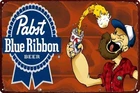 Pabst Blue Ribbon Beer Retro Vintage Sign 8x12 inches  Mancave Garage