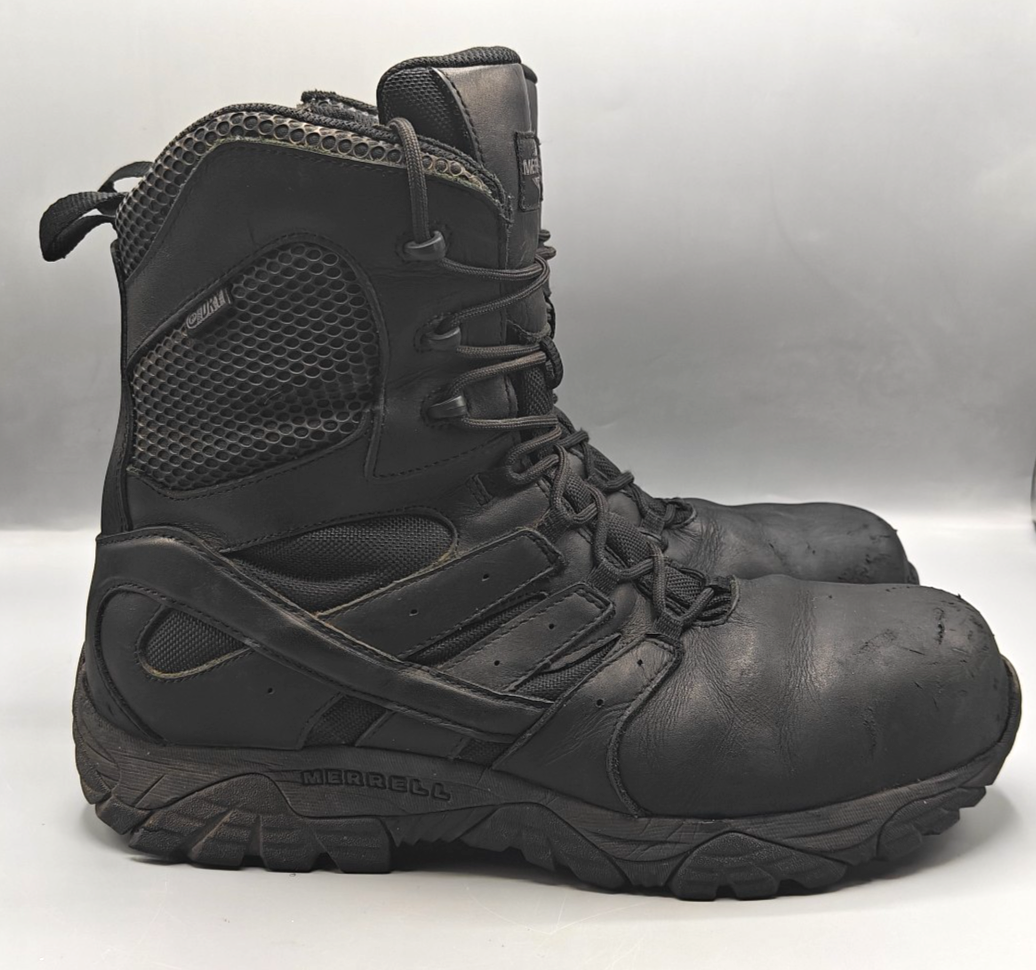 Merrell Moab 2 8" Stivali da Lavoro Risposta Tattica Uomo 11 5 Med Impermeabili Comp Toe