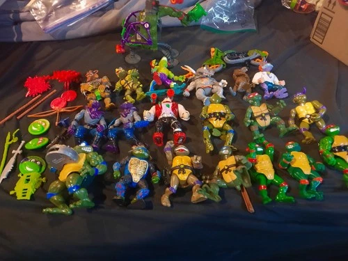 Vintage Teenage Mutant Ninja Turtles Lot: Collection Of Figures And Accessories