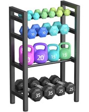 4 Tier Dumbbell Rack,Adjustable Weight Rack for Home Gym,Heavy Duty Weight St...