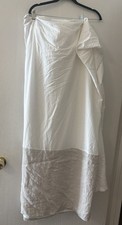 POTTERY BARN BELGIAN FLAX LINEN BED SKIRT W/ SIDE PLEATS 12&rdquo; DROP  TWIN 76x54 in
