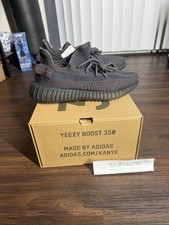adidas Yeezy Boost 350 V2 Black Non Reflective Primeknit Low Top Sneakers