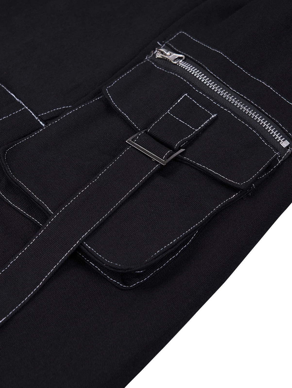 Niepce Men's Techwear Long Black Utility Jacket Cyberpunk Long Windbreaker - product detail image 10