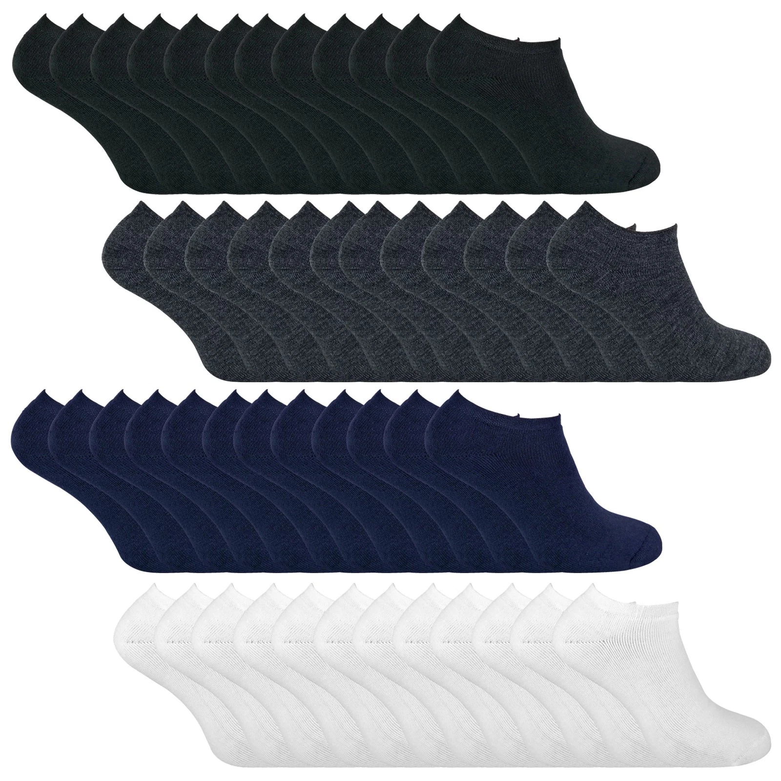 Mens Ankle Thermal Socks by Sock Snob , 12 Pairs Fluffy Inner Socks