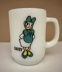 Disney Daisy Duck Mug Vintage Anchor Hocking Milk Glass Pepsi Collector Series