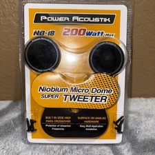 NEW Power Acoustik NB-18 200 Watt Max Niobium Micro Dome Super Tweeter SEALED