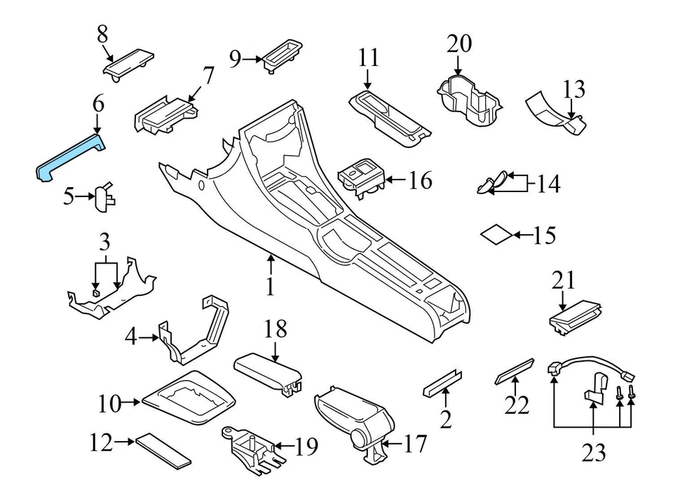 2007-2008 AUDI RS4 - Front Upper Center Console TRIM 8E0863321D - Image 3 of 4