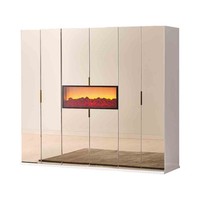 Beiger Schlafzimmer Kleiderschrank Designer Garderobe Edle HolzschräNke