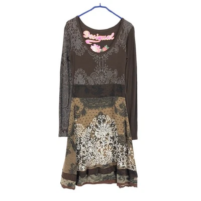 Robe À Manches Longues À Col Rond DESIGUAL Femme Taille M - Photo 1/4