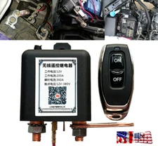 W/ Wireless Remote Car Battery Quick Cut-off Disconnect Master Kill Switch Relay