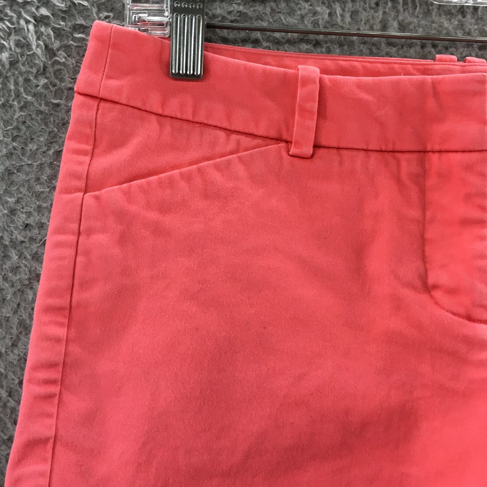 Mossimo Stretch Shorts Womens 6 Coral Denim Zip Fly Hook And Eye Cuffed Casual - Image 4 of 4