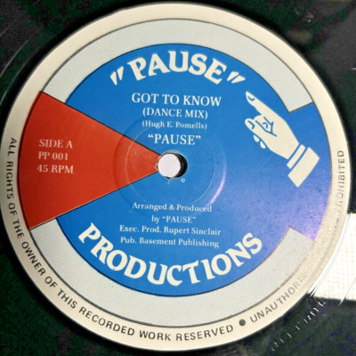 Original First Press - ''Pause'' - Got To Know - PP001 - 12'' Vinyl VG 1988 Soul