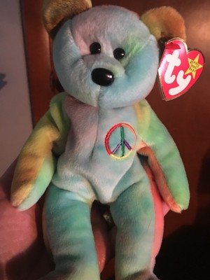 peace beanie baby tag errors