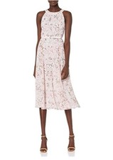 Tommy Hilfiger Women's 4 Dress Pink Floral Chiffon Belt Fit Flare